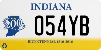 IN license plate 054YB