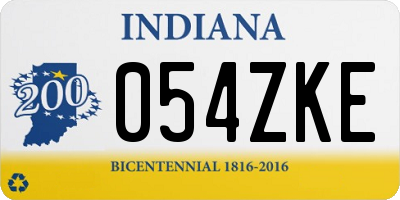 IN license plate 054ZKE