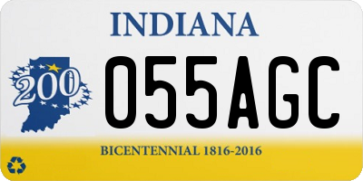 IN license plate 055AGC