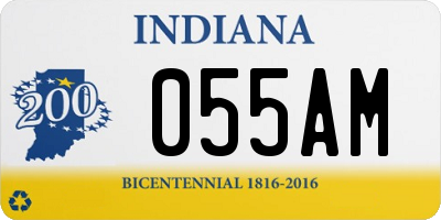 IN license plate 055AM