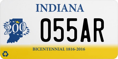 IN license plate 055AR