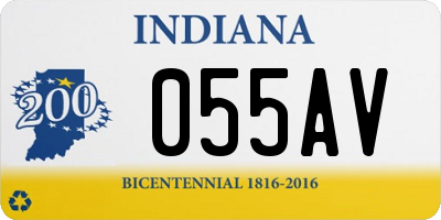 IN license plate 055AV