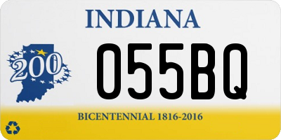 IN license plate 055BQ
