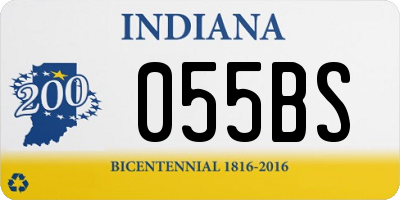 IN license plate 055BS