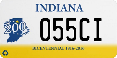 IN license plate 055CI