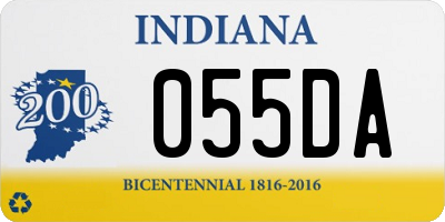 IN license plate 055DA