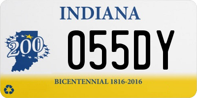 IN license plate 055DY