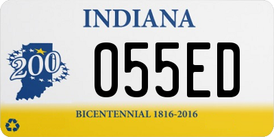 IN license plate 055ED