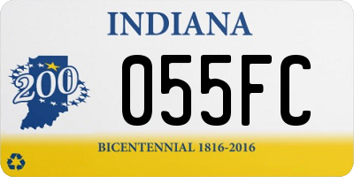 IN license plate 055FC