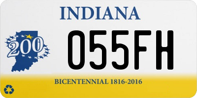 IN license plate 055FH