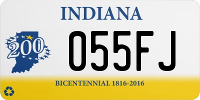 IN license plate 055FJ