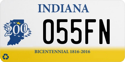 IN license plate 055FN