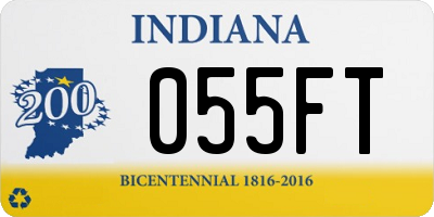 IN license plate 055FT