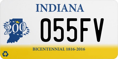 IN license plate 055FV