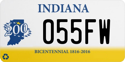 IN license plate 055FW