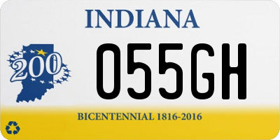 IN license plate 055GH