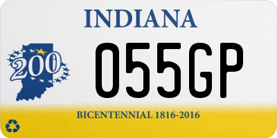 IN license plate 055GP