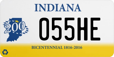 IN license plate 055HE