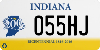 IN license plate 055HJ