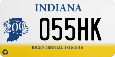 IN license plate 055HK