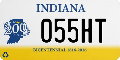 IN license plate 055HT