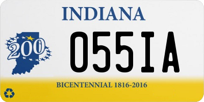 IN license plate 055IA
