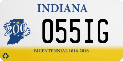 IN license plate 055IG