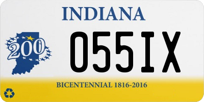IN license plate 055IX