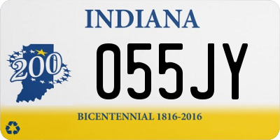 IN license plate 055JY