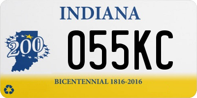 IN license plate 055KC
