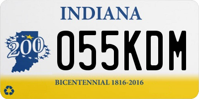 IN license plate 055KDM