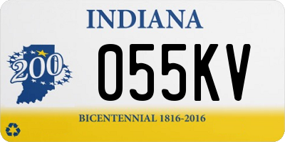 IN license plate 055KV