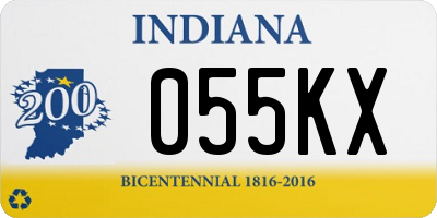 IN license plate 055KX