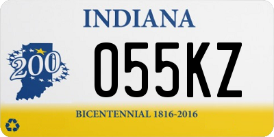 IN license plate 055KZ