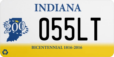 IN license plate 055LT