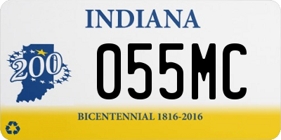 IN license plate 055MC