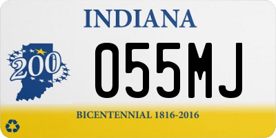 IN license plate 055MJ