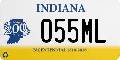 IN license plate 055ML