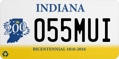 IN license plate 055MUI