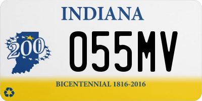 IN license plate 055MV