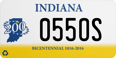 IN license plate 055OS