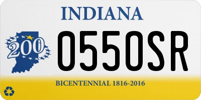 IN license plate 055OSR