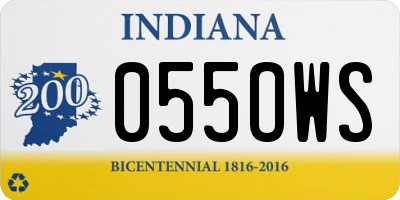 IN license plate 055OWS