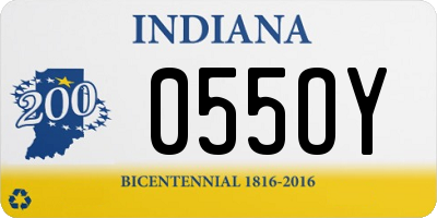 IN license plate 055OY