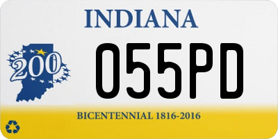 IN license plate 055PD