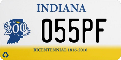 IN license plate 055PF