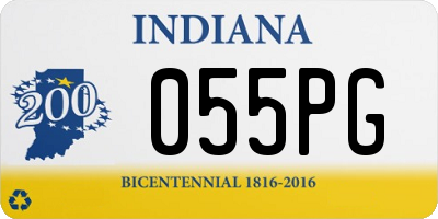 IN license plate 055PG