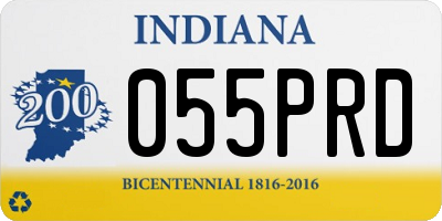 IN license plate 055PRD