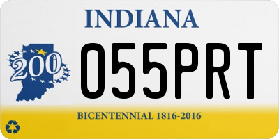 IN license plate 055PRT