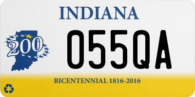 IN license plate 055QA